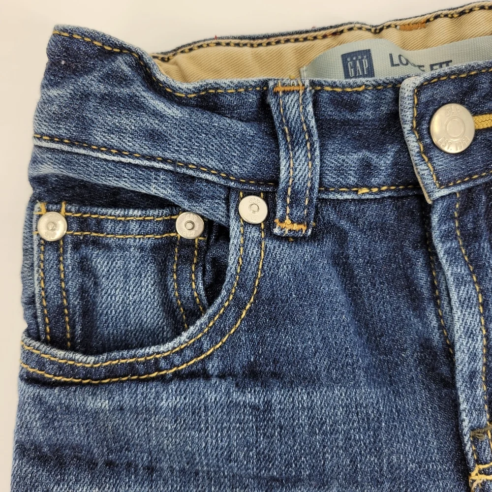 Gap Baby Toddler Jeans Size 2T Distressed Loose Fit Denim Adjustable Waist